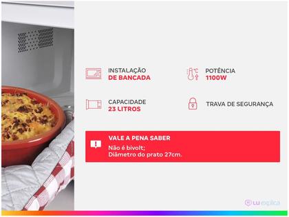 Imagem de Micro-ondas Electrolux 23L Prata Efficient ME23S