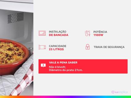 Micro-ondas Electrolux 23L Prata Efficient ME23S Imagem de Micro-ondas Electrolux 23L Prata Efficient ME23S