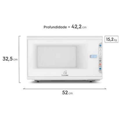 Imagem de Micro-ondas Electrolux 31L Branco com Painel Integrado e Display Econômico (MI41T)