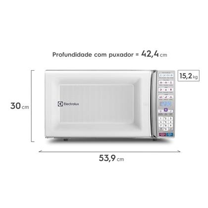 Imagem de Micro-ondas Electrolux 34L Branco com Função Tira Odor e Manter Aquecido (MEO44)