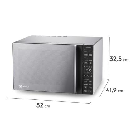 Imagem de Micro-ondas Electrolux 36L cor Inox Efficient com Descongelamento Assistido (ME36S)