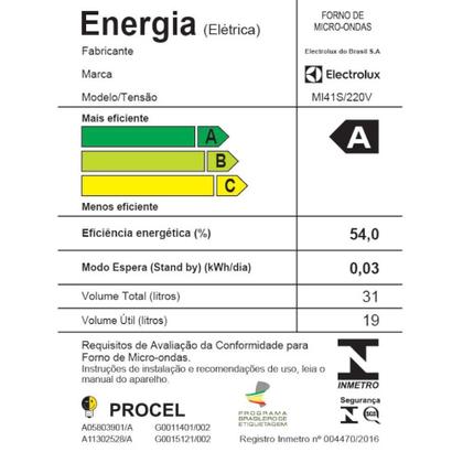 Imagem de Micro-ondas Electrolux MI41S 31L QR Code Porta Espelhada