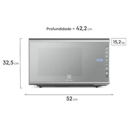 Imagem de Micro Ondas Electrolux Prata Com Painel Integrado 31L Mi41S