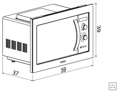 Imagem de Micro-Ondas Embutir Tramontina Glass Cook 60 25 L Em Vidro