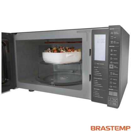 Imagem de Micro-ondas Espelhado Grill 32 Litros Inox BMG45ARBNA Brastemp 220v