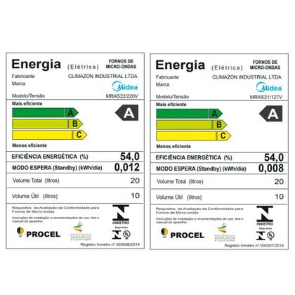 Imagem de Micro Ondas Forno 20l Economia Elétrica 110v Mras21