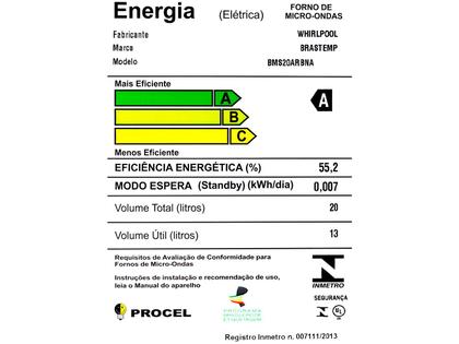 Imagem de Micro-ondas Inox Brastemp 20L BMS20 AR