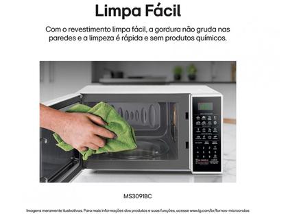 Micro-ondas LG 30L Solo MS3091BC Branco e Preto Imagem de Micro-ondas LG 30L Solo MS3091BC Branco e Preto