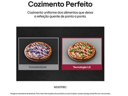 Micro-ondas LG 30L Solo MS3091BC Branco e Preto Imagem de Micro-ondas LG 30L Solo MS3091BC Branco e Preto