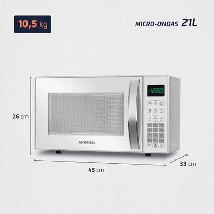 Imagem de Micro-ondas Mondial 21 Litros Branco MO-01-21-W 220 Volts