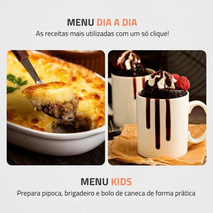 Imagem de Micro-ondas Mondial 21 Litros MO-01-21-W  1200W, Função Descongelar, Branco