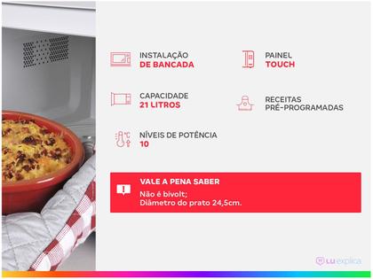 Imagem de Micro-ondas Mondial 21L Branco MO-01-21