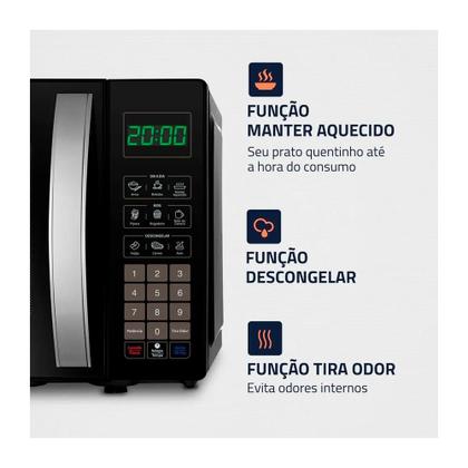 Imagem de Micro-Ondas Mondial 21L MO-01-21-B - Preto 127V