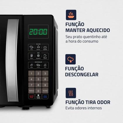 Imagem de Micro-Ondas Mondial 21L Preto 127V MO-01-21-B