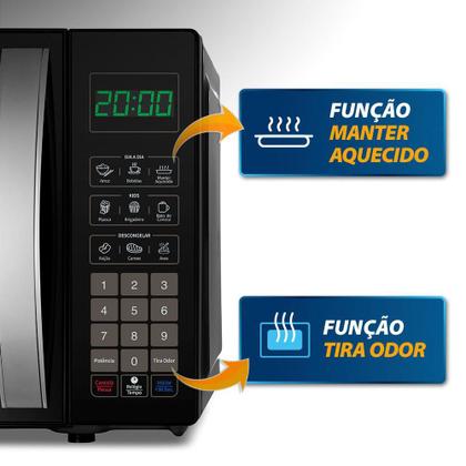 Imagem de Micro-Ondas Mondial 21L Preto Tira Odor Mo-01-21-B 220V