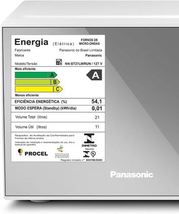 Imagem de Micro-ondas Panasonic 21L Porta Espelhada - NN-ST27LWRU