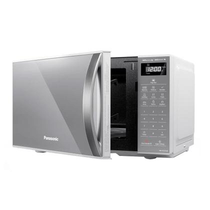 Imagem de Micro-ondas Panasonic NN-ST27LWRUN 21L, Porta Espelhada, Branco/Cinza