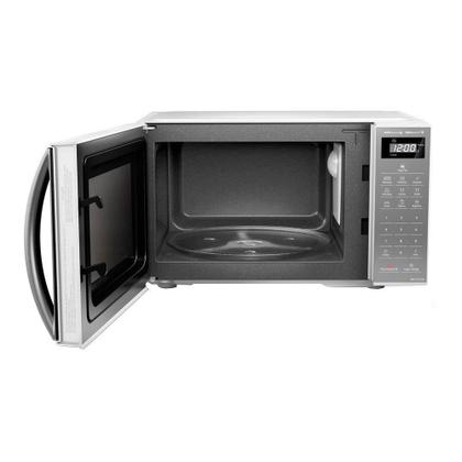 Imagem de Micro-ondas Panasonic NN-ST27LWRUN 21L, Porta Espelhada, Branco/Cinza