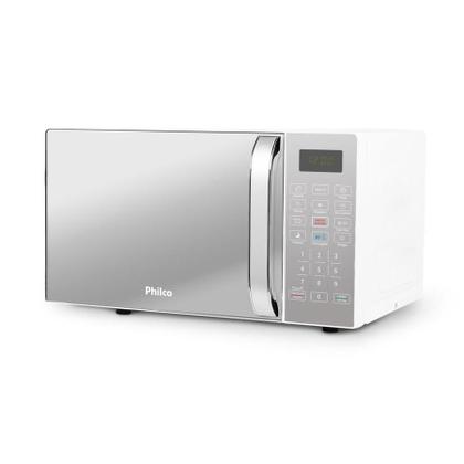 Imagem de Micro-ondas Philco Pmo123 Capacidade 20 Litros 1100w Branco Espelhado Função Tira Odor 220V