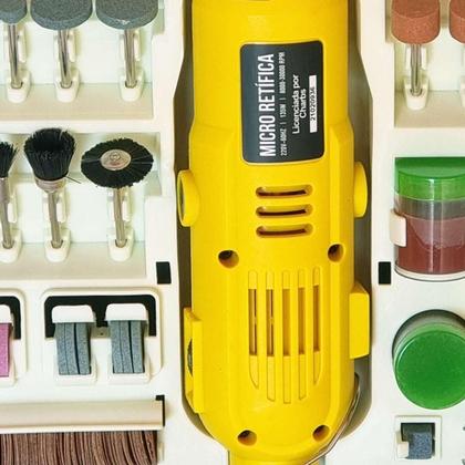 Imagem de Micro Retífica Com 234 Acessórios E Maleta Mini Furadeira