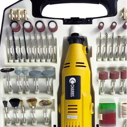 Imagem de Micro Retífica Com 234 Acessórios Novo Maleta Quebrada 220V