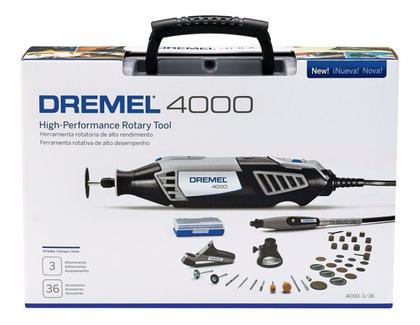 Imagem de Micro Retífica Eletrica 4000 Profissional 175w 36 Acessórios 220V - Dremel