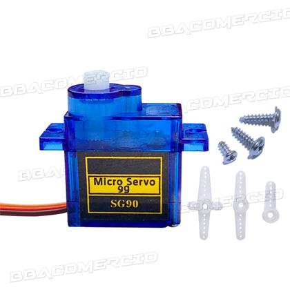 Imagem de Micro Servo Motor 9g Sg90 Kit Com 4 Unidades e Acessórios