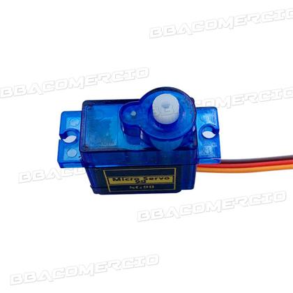 Imagem de Micro Servo Motor 9g Sg90 Kit Com 4 Unidades e Acessórios