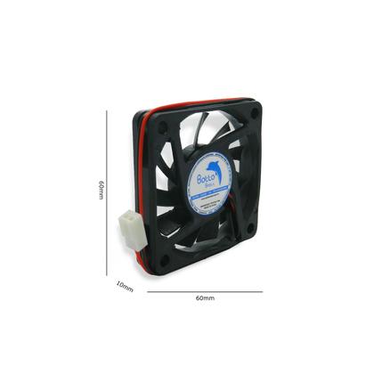 Imagem de Micro Ventilador Cooler Fan Mini 60x60x10 Mm 24v Dc 60mm 6cm Sleeve Bucha Brushless Alta Rotação 2 fios Conector 2 Pinos Modelo BT01-601024HSB2