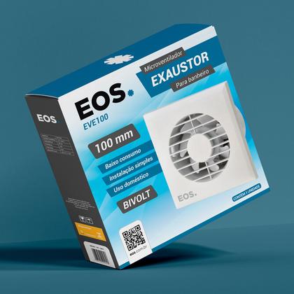 Imagem de Micro Ventilador Exaustor EOS para Banheiro 100mm EVE100 Bivolt