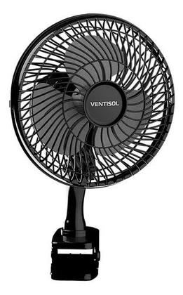Imagem de Micro Ventilador Mini 20cm Black Turbo 3pás Ventisol 127v