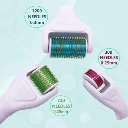 Imagem de Microagulhamento de titânio Derma Roller Angel Kiss 4 em 1 0,25 mm/0,3 mm
