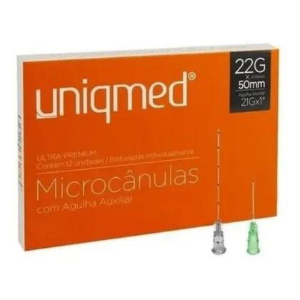 Imagem de Microcanula C/ag Auxiliar P/ Preenchimento Facial - Uniqmed - 3 unidades