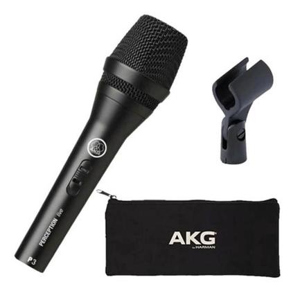 Imagem de Microfone  AKG Perception P3 S Dinâmico Cardioide Profissional Preto