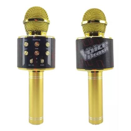 Imagem de Microfone Bluetooth Dourado WS858 - CKS