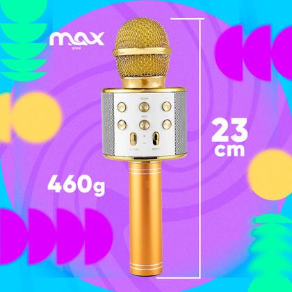 Microfone Bluetooth Karaokê Sem Fio Recarregável infantil Repórter - Sem Fio - MT BRASIL Imagem de Microfone Bluetooth Karaokê Sem Fio Recarregável infantil Repórter - Sem Fio