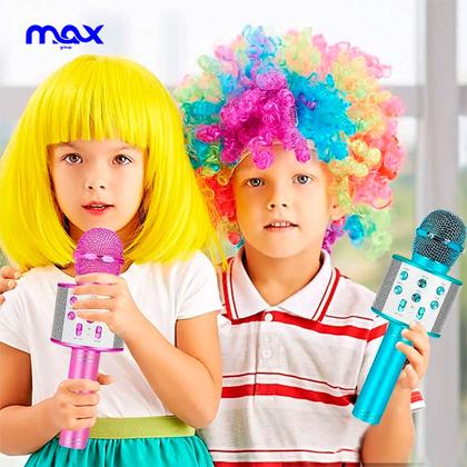 Microfone Bluetooth Karaokê Sem Fio Recarregável infantil Repórter - Sem Fio - MT BRASIL Imagem de Microfone Bluetooth Karaokê Sem Fio Recarregável infantil Repórter - Sem Fio