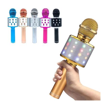 Imagem de Microfone Bluetooth Karaoke Youtuber Gravador Com Som Ws-858