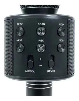 Imagem de Microfone Bluetooth Sem Fio Karaoke Kids Muda Voz + Cor Preto