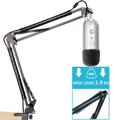 Imagem de Microfone Boom Arm Stand SUNMON Blue Yeti com filtro Pop