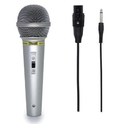 Imagem de Microfone com Fio Profissional DM701 Cabo 3m Voz Clara Palestras Karaokê Eventos