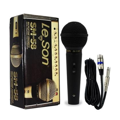 Imagem de Microfone com Fio Profissional Preto Fosco SM-58 P4 - Leson 2AM002263