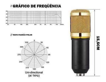 Imagem de Microfone Condensador Dourado Tomate Mt-1025