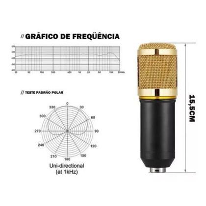 Imagem de Microfone Condensador Profissional Braço Articulado Pop Filter P2 T10 Lelong LE-914