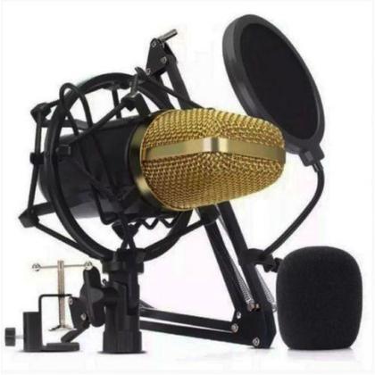 Imagem de Microfone Condensador Profissional Braço Articulado Pop Filter P2 T10 Lelong LE-914