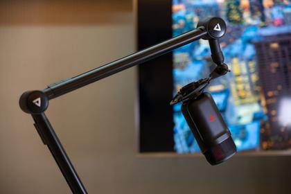 Imagem de Microfone condensador profissional p/ podcast,cardioide,c/ shock Mount,preto