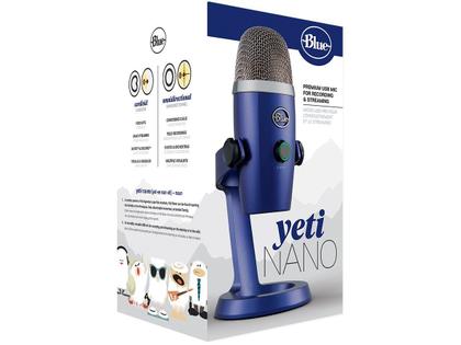 Microfone Condensador Streaming Blue - Yeti Nano USB - Microfone