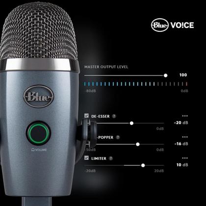 Imagem de Microfone Condensador USB Blue Yeti Nano Cinza - 988-000088