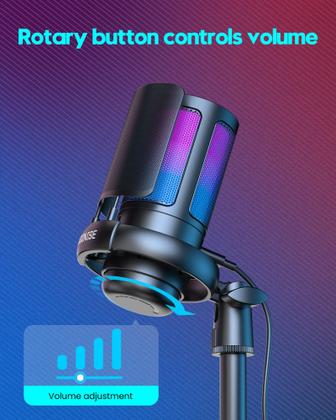 Imagem de Microfone de jogos COCONISE USB PC para streaming de vídeos de podcasts