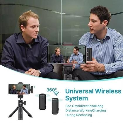 Imagem de Microfone De Lapela Sem Fio Com Case De Carregamento Celular